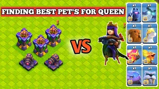 Finding Best Pet's For Archer Queen,, Let's Find out Clash of clans best pet's