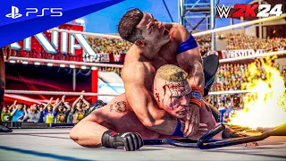 WWE 2K24 - Brock Lesnar vs. John Cena - Extreme Rules Match | PS5™ [4K60]