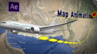 Travel Map Animation Using After Effects: Route- Map Animation Using After Effects(No-plugin)