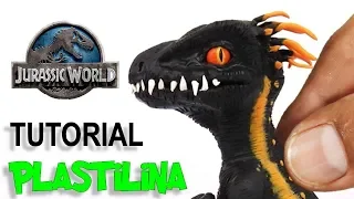 ✔️ COMO HACER UN BABY INDORAPTOR DE JURASSIC WORLD FALLEN KINDOM DE PLASTILINA PASO A PASO