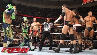 The Lucha Dragons & Neville vs. The League of Nations: Raw, 15. Februar 2016