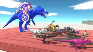 Escape from CAPTAIN AMERICA SPINOSAURUS - Escape from Monster - Animal Revolt Battle Simulator