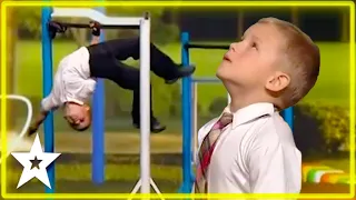 Kid's WORKOUT WOWS Judges on Ukraine's Got Talent Kids | Kids Got Talent