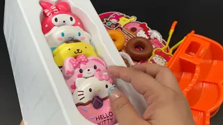 9 Minutes Satisfying with Unboxing Hello Kitty Donut Shop | ASMR (no music)