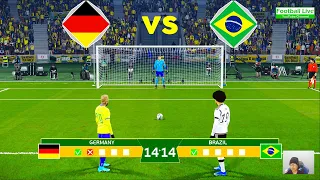 Germany vs Brazil - Penalty Shootout 2023 | Neymar vs Sane | eFootball PES Gameplay