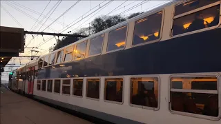 Départ d’une UM de Z20900 + passage d’un Regio 2N en gare de Saint Cyr