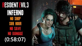 [Resident Evil 3 Remake] Inferno, No Shop, No Save, No Damage, Sub Hour (58:07), S Rank