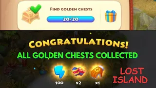 TOWNSHIP!!! Lost Island - All Golden Chests Collected | Walkthrough