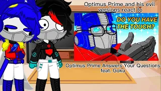 Optimus Prime and his evil versions react to Optimus Prime Answers Your Questions ft. Goku | Desc