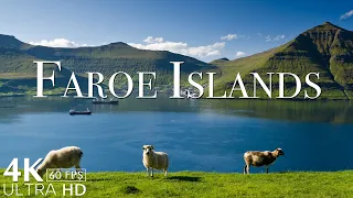 FLYING OVER FAROE ISLANDS (4K UHD) -Wonderful Natural Landscape With Calming Music For Stress Relief