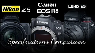 Canon R8 vs Nikon Z5 || Canon R8 vs Lumix S5 || Canon R8