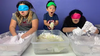 Gabe CHEATED!!! Blindfolded Slime Challenge!