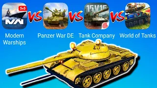 Modern Warships VS Tank Company VS Panzer War DE VS Wot Blitz