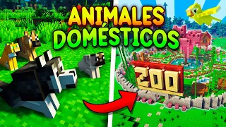 Construí un ZOOLÓGICO con ANIMALES DOMÉSTICOS en MINECRAFT 🐶🐱