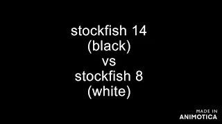 stockfish 8 with 3 minutes vs stockfish 14 with 5 seconds (time odds)