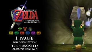 Ocarina of Time All Dungeons in 1 Pause by Mubbsy (LOTAD)[Commentated]