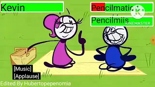 Kevin vs Pencilmation and Pencilmiis With healthbars Hubertopepenomia