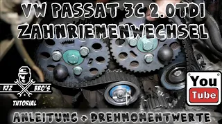 Vw Passat 3c 2.0 tdi 16V 103 KW | BKP | Zahnriemenwechsel + Wasserpumpe 🛠️ | Timing Belt change
