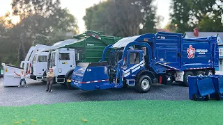 Miniature Garbage Trucks in Action, On Route!