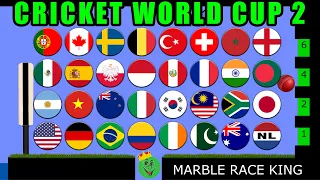 Cricket World Cup Marble Race 2  Marble Race King