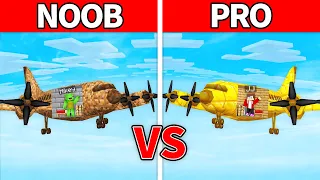 NOOB vs PRO: JJ and Mikey Airplane Build Battle - Maizen Parody Video in Minecraft