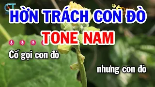 Karaoke Hờn Trách Con Đò Tone Nam Gm || Nhạc Sống Tuấn Cò