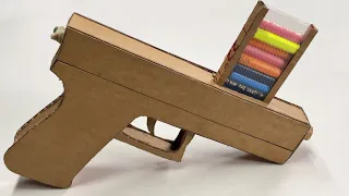 CÓMO HACER UNA PISTOLA DE CARTÓN  HOW TO MAKE A CARDBOARD GUN  段ボール銃の作り方