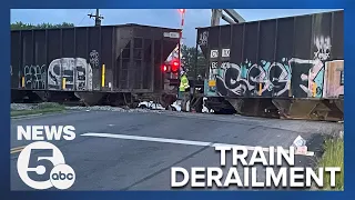 Train derails in Spencer Township, shuts down portion of State Route 301