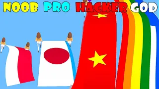 NOOB vs PRO vs HACKER vs GOD - Flag Painters