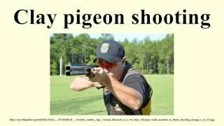 Clay pigeon shooting