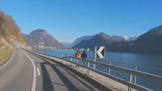 🇨🇭🚘 driving switzerland 4K 🏞️ Iseltwald ➡️ Brünigpass ➡️ Hergiswil ➡️ Luzern [HDR]