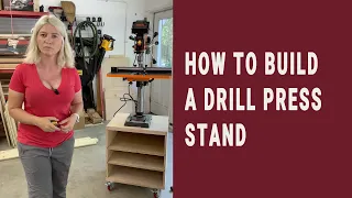 How to build a drill press stand. Very sturdy woodworking shop stand easy build step by step
