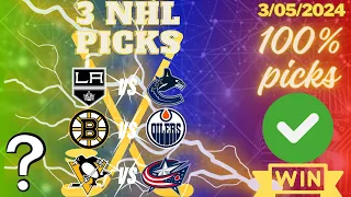 Tuesday nhl picks today NHL Today Picks & Predictions  3/5/24 | 3 Picks in 4 Minutes