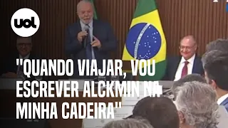 Lula sobre vice: 'Quando viajar, vou escrever Alckmin na minha cadeira'