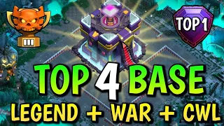 TOP 4 TH15 NEW Base Link 2024 | TH15 BASE | Town Hall 15 LEGEND+WAR+CWL Base Link | clash of clan🤩