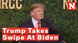Trump Takes Swipe At Biden Following Inappropriate Touching Allegations