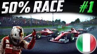 FORZA FERRARI!! | F1 2017 | Monza 50% Race | Sebastian Vettel