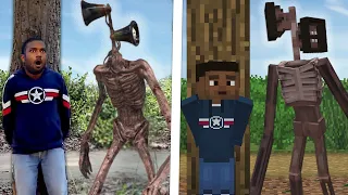 Siren Head 2 - Minecraft Horror Film side-by-side comparison