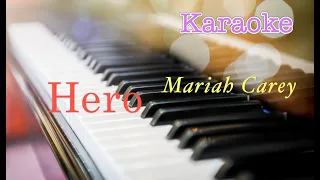 Hero - Mariah carey  | Backing track  (Piano karaoke) Key - D