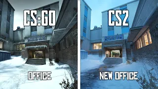 Office Map CS:GO vs. Counter Strike 2 | Comparison in 4K!