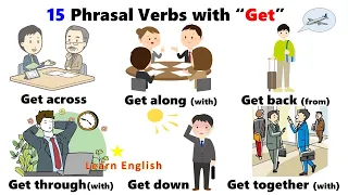 15 Phrasal Verbs with GET: Get out, Get back, Get down, Get up, Get away, Get together, Get in