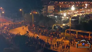 Segundo encierro de toros embolados de las Fiestas de Sagunto 2023.