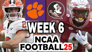 Clemson at Florida State - Week 6 Simulation (2024 Rosters for NCAA 14)