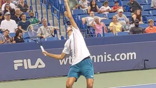 Lorenzo Sonego serving