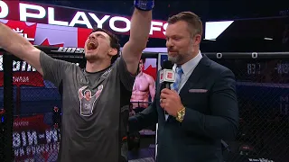 Olivier Aubin-Mercier embraces the boos after #2022PFL4 win 🤣