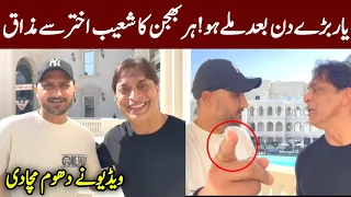 Shoaib Akhtar Meets Harbhajan Singh in Qatar | Shoaib Akhtar vs Harbhajan Singh | cricket with Km