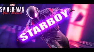 Starboy - The Weeknd ft. Daft Punk | Web Swinging to Music 🎵 (Spider-Man: Miles Morales)