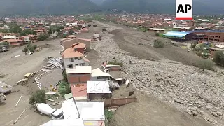 Aerials pictures show devastation caused by Bolivia floods