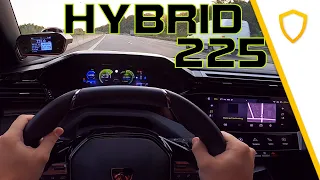Peugeot 308 Hybrid 225 - Way faster than expected! Topspeed POV Autobahn