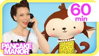 Five Little Monkeys Jumping on the Bed + More Songs for Kids | Pancake Manor